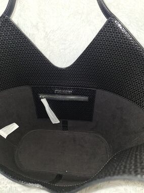 Steve Madden Black Textured Tote Bag